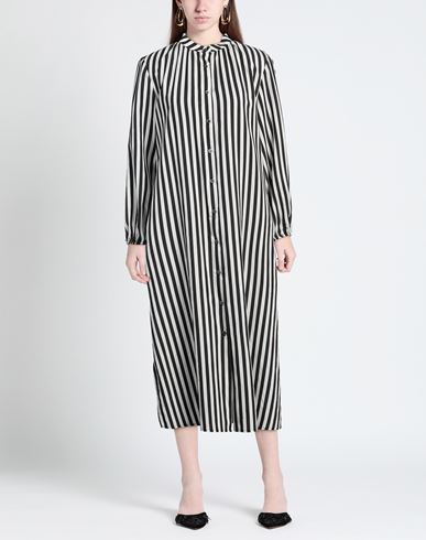 Woman Midi dress Black Size 10 Viscose