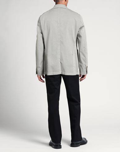Man Blazer Light grey Size 46 Cotton, Elastane