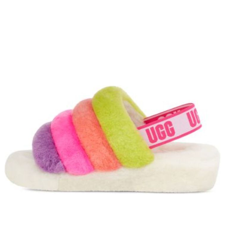 (WMNS) Fluff Yeah Slide 'White Taffy Pink Multi'