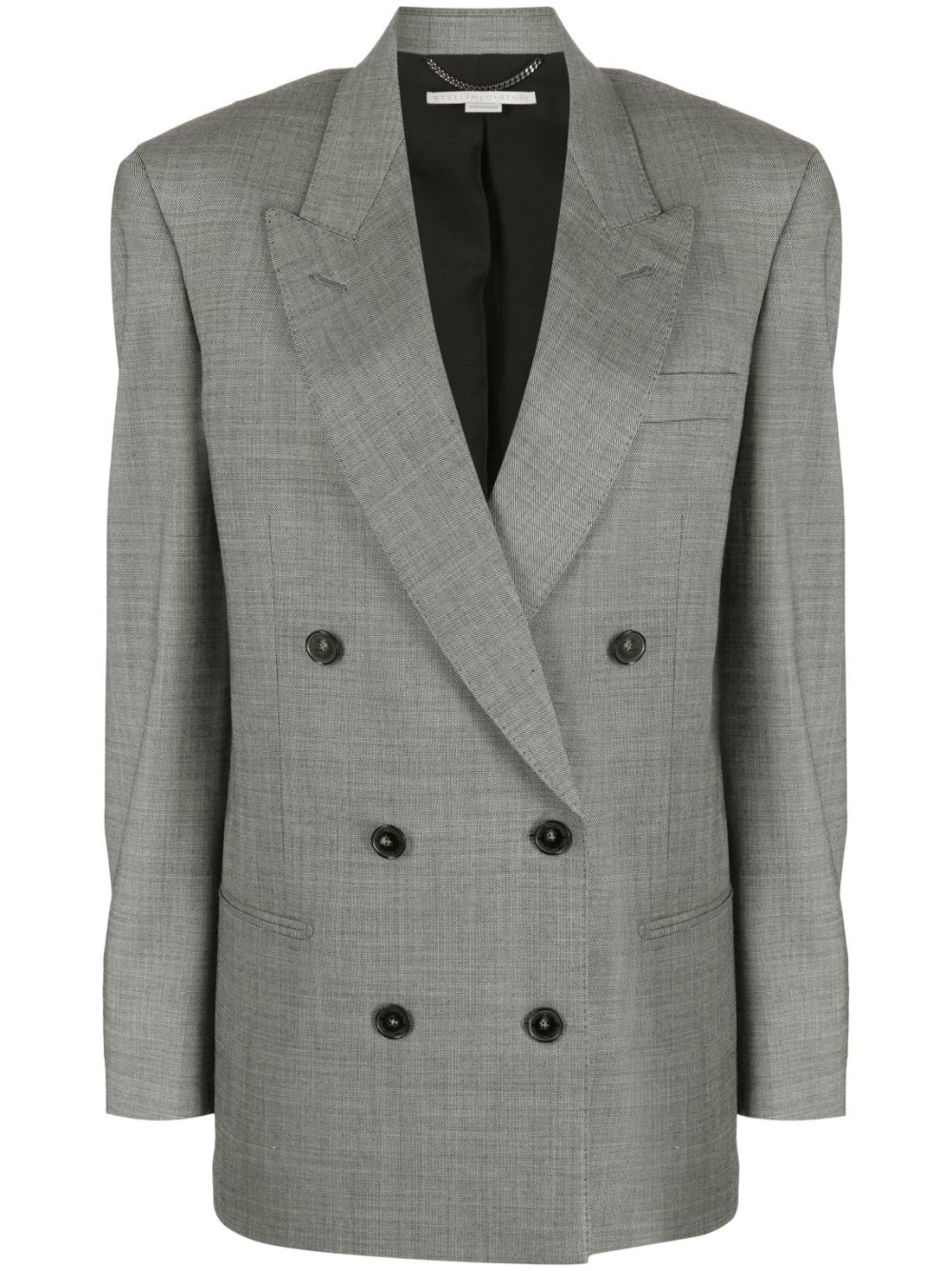 Peak-lapels double-breasted blazer - Black