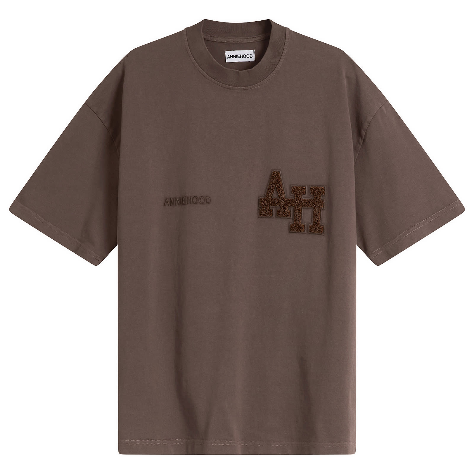 Men's College T-Shirt Washed Brown