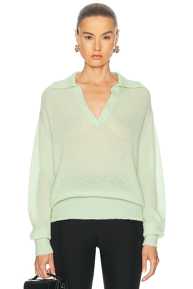 TOM FORD Polo Knit Top in Glass Green - Mint. L also in