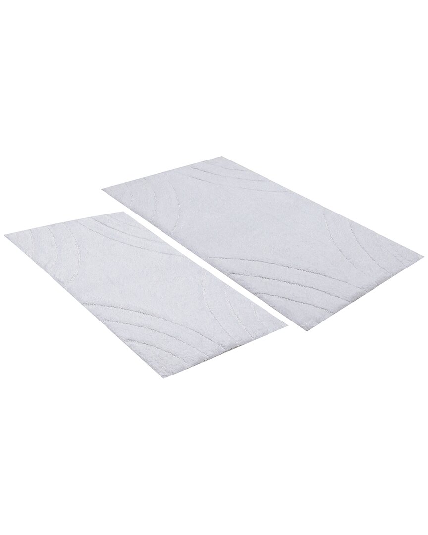 2Pc Diamond Cotton Bath Rug Set