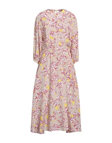 Liviana Conti Woman Maxi dress Light brown Size 6 Acetate, Silk