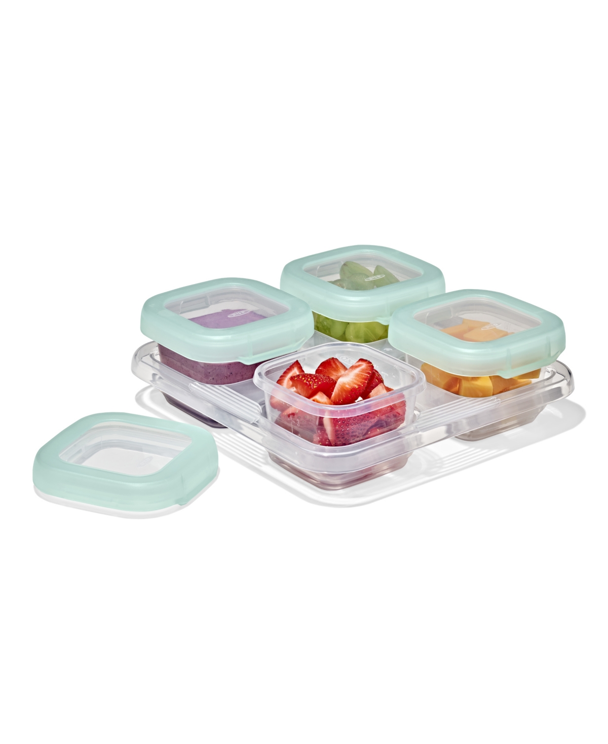 Tot Baby Blocks Freezer 4-Pack Storage Containers - Opal