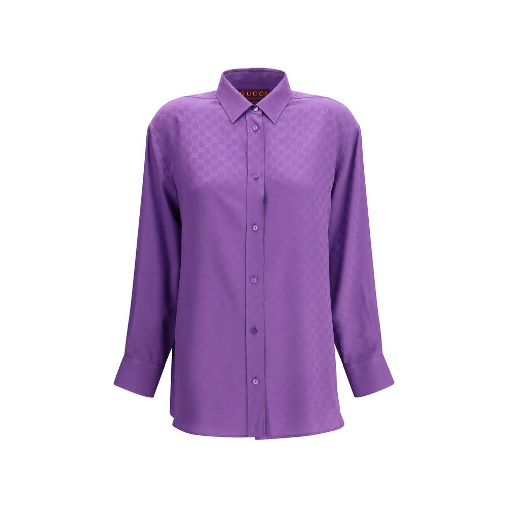 GG Supreme Silk Shirt — Purple