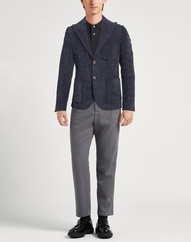 Man Blazer Slate blue Size 44 Polyester, Polyamide, Elastane