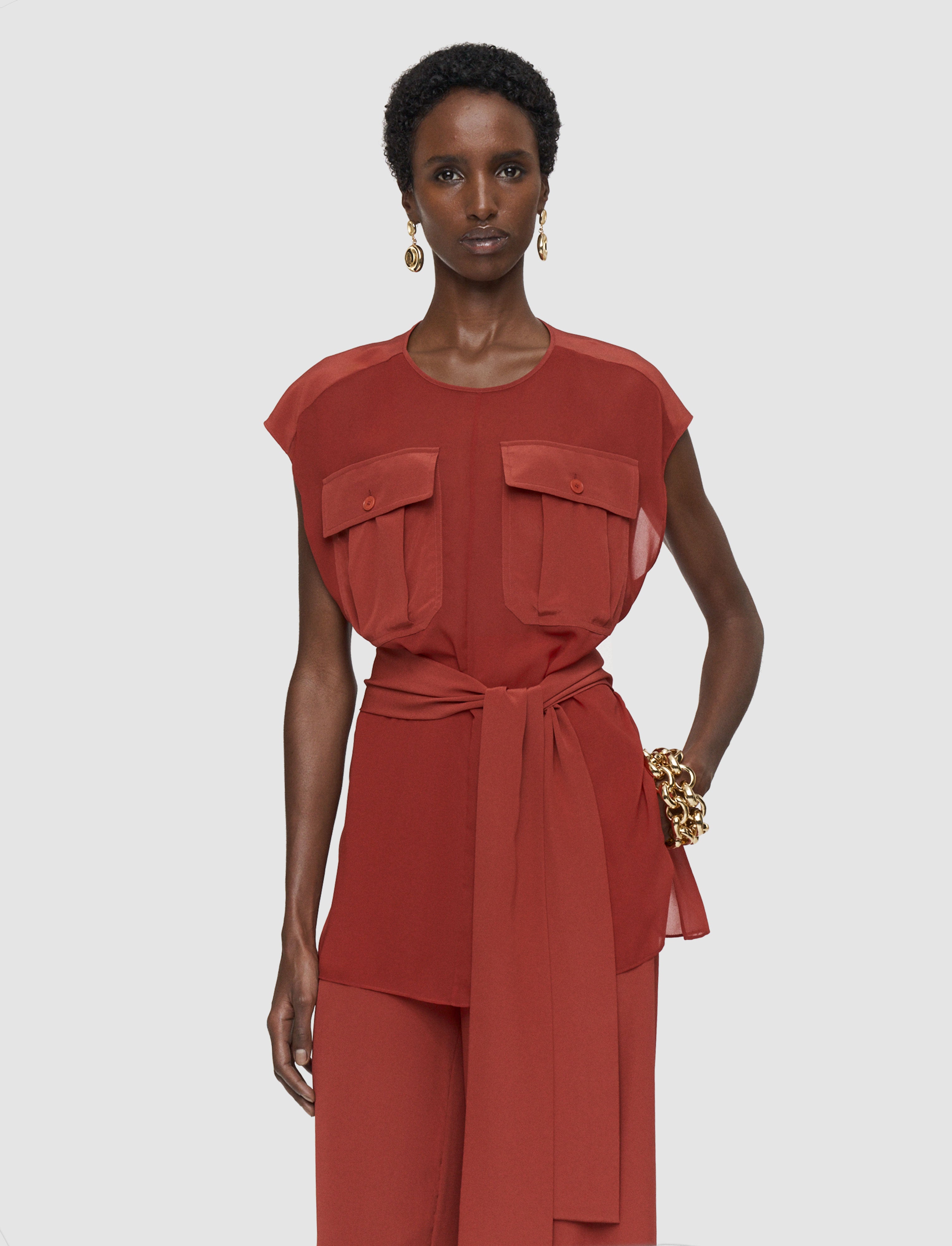 Kniza Crepe de Soie Silk Blouse - 38