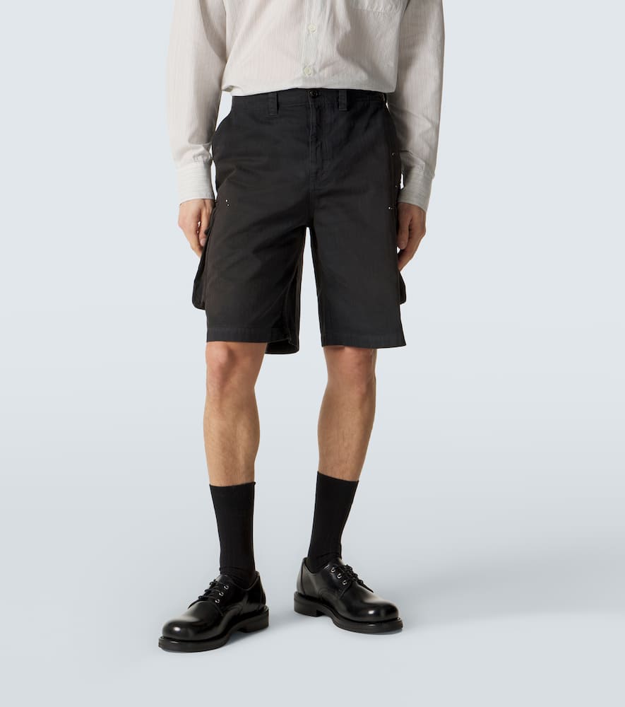 Mount herringbone cotton cargo shorts