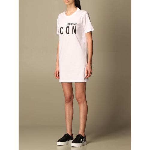 Icon print T-shirt dress