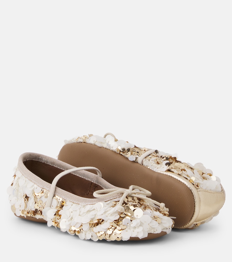 PèPè Sequined ballet flats