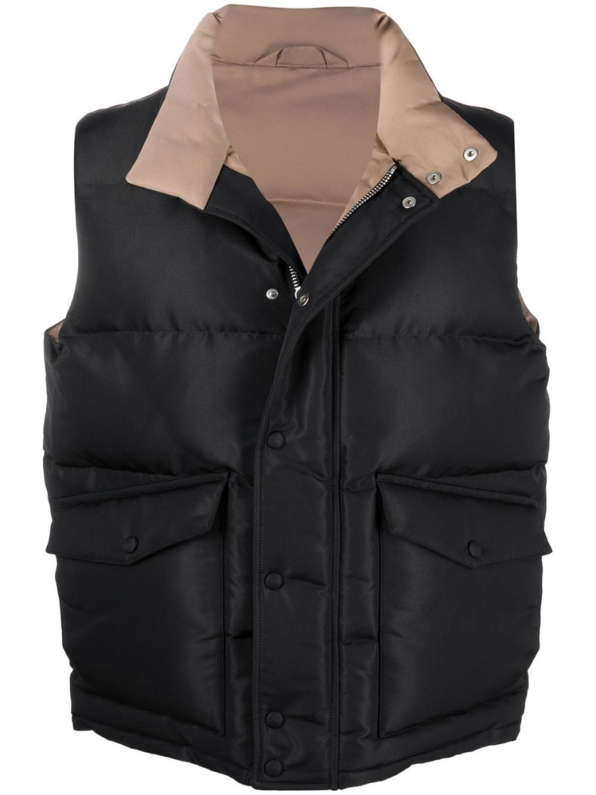 Rear logo-print padded gilet