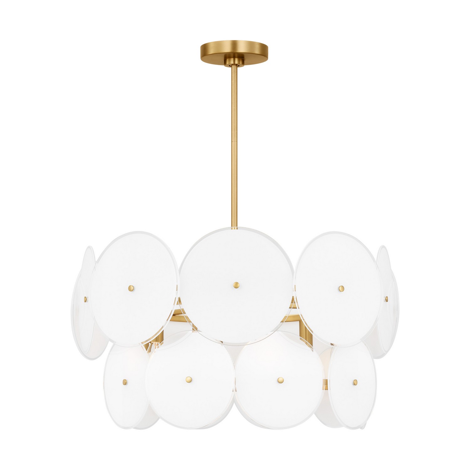Burnished Brass Six Light Chandelier from the Emery Collection