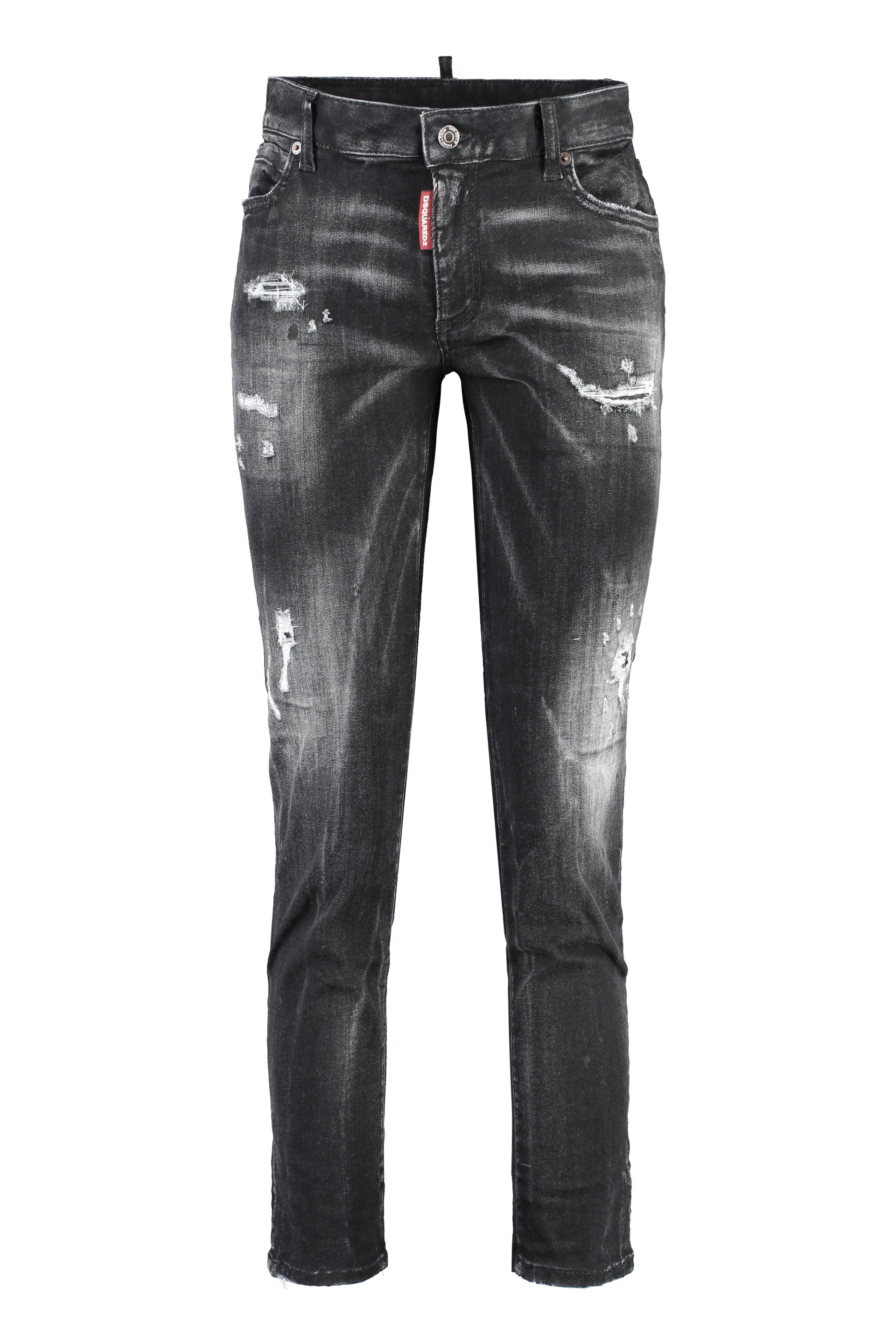 Distressed Cropped Jeans