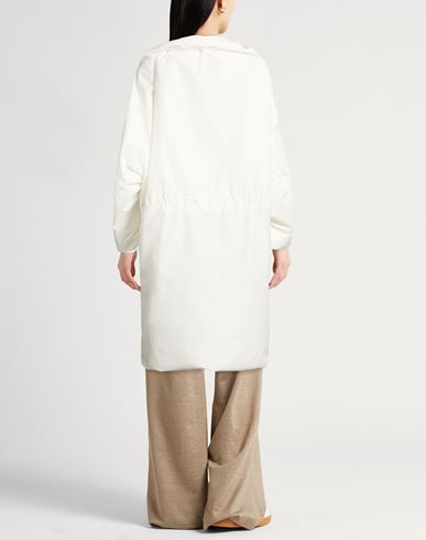 Woman Overcoat & Trench Coat White Size 6 Polyamide