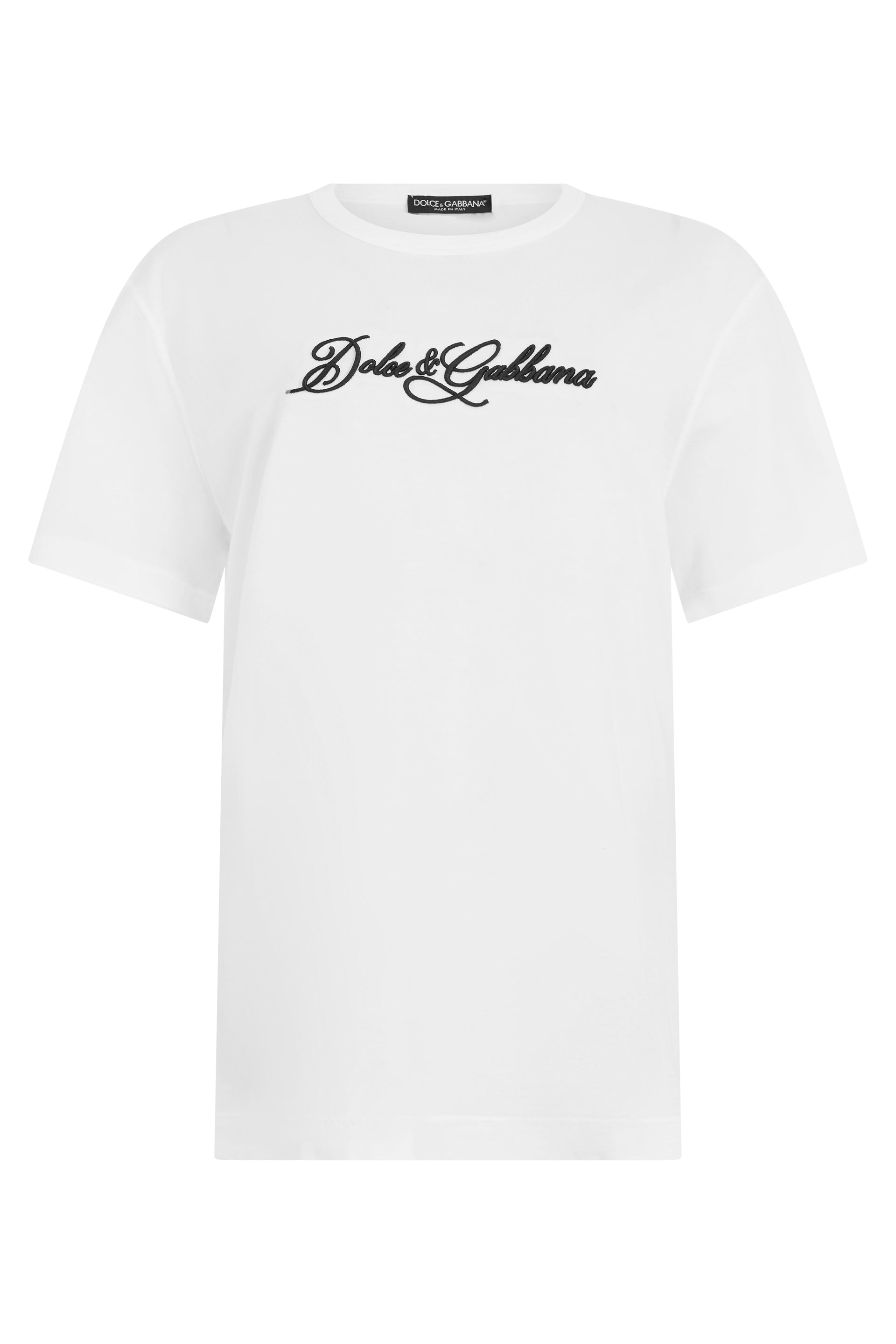 Men's Cotton Logo T-Shirt with Stylized Front Embroidery