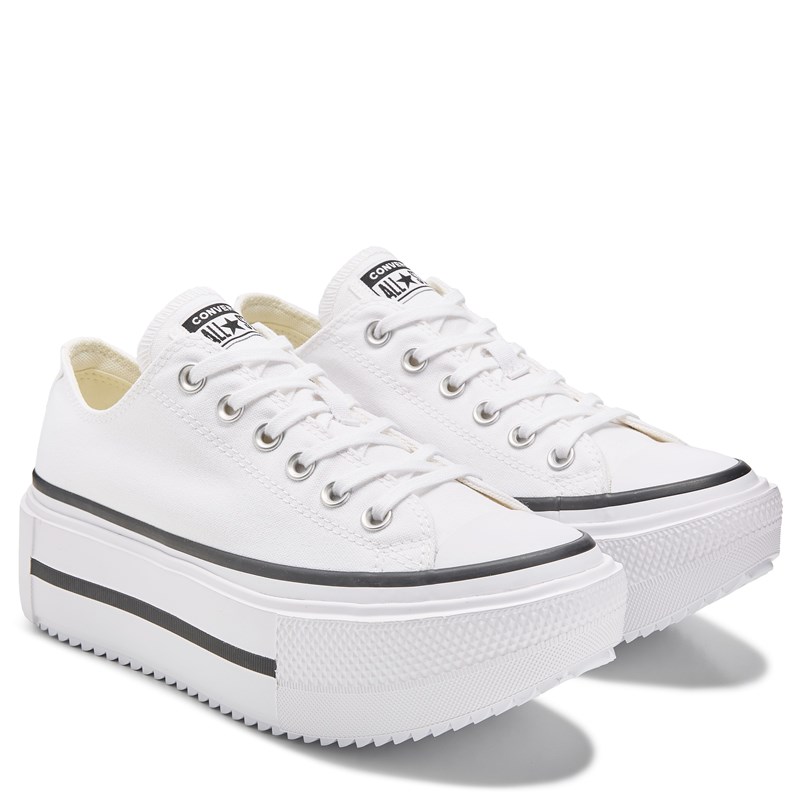 Chuck Taylor All Star Lift Double Stack Platform Ox Sneakers (White/Black)