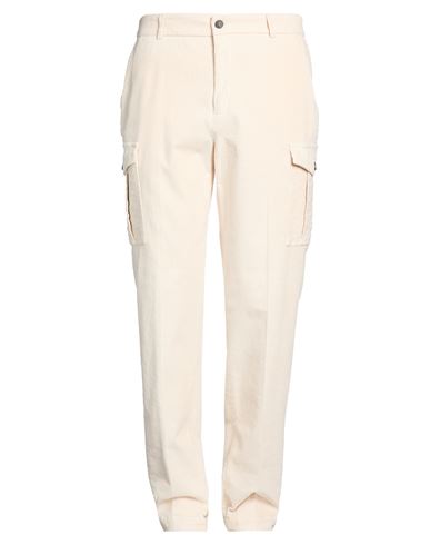 Man Pants Beige Size 34 Cotton, Elastane