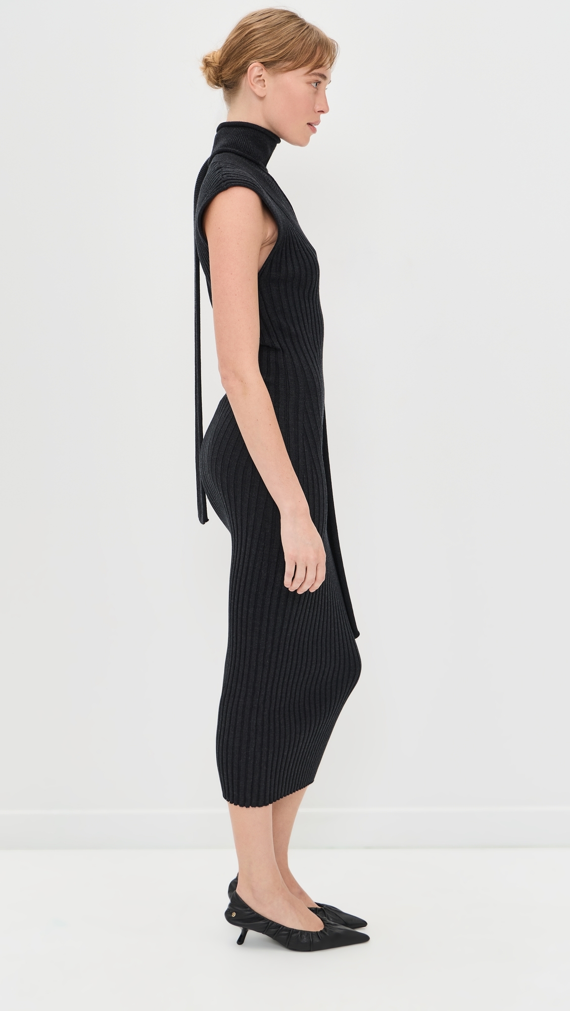 Scarf Dress Charcoal Melange