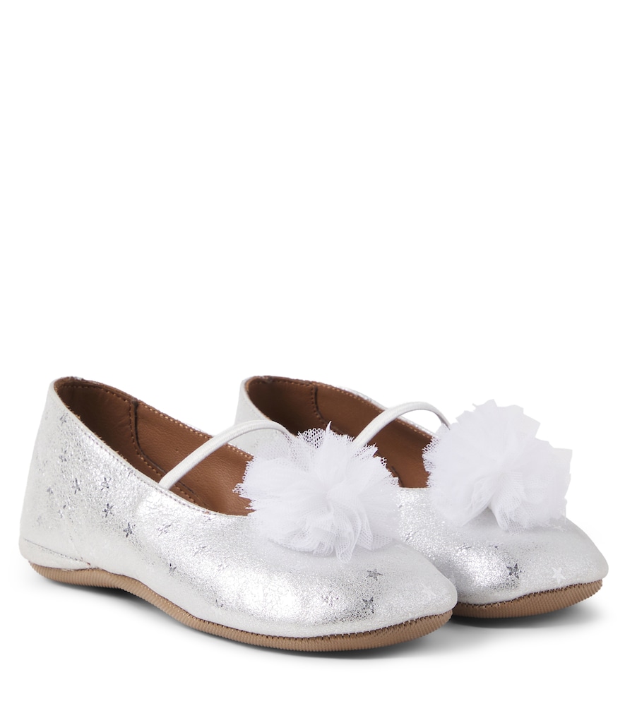 PèPè Estrella metallic leather ballet flats