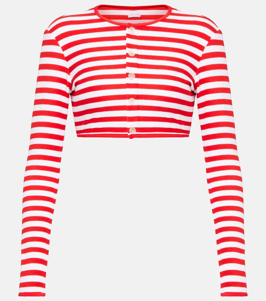 Striped cropped cardigan