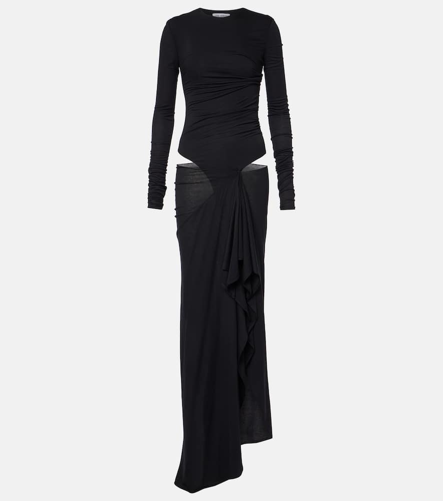 Astoria printed silk twill gown