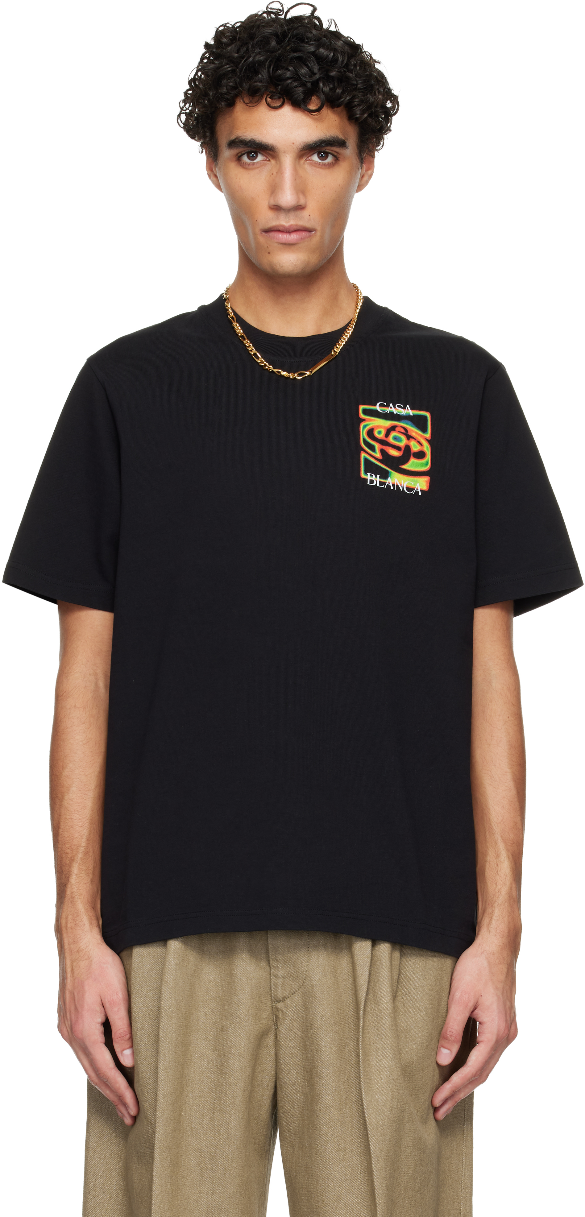 Black Heat Map Logo Short Sleeve T‑shirt