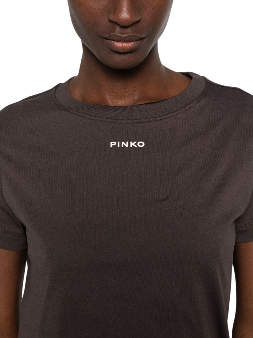 Brown Logo Crew Neck T-Shirt