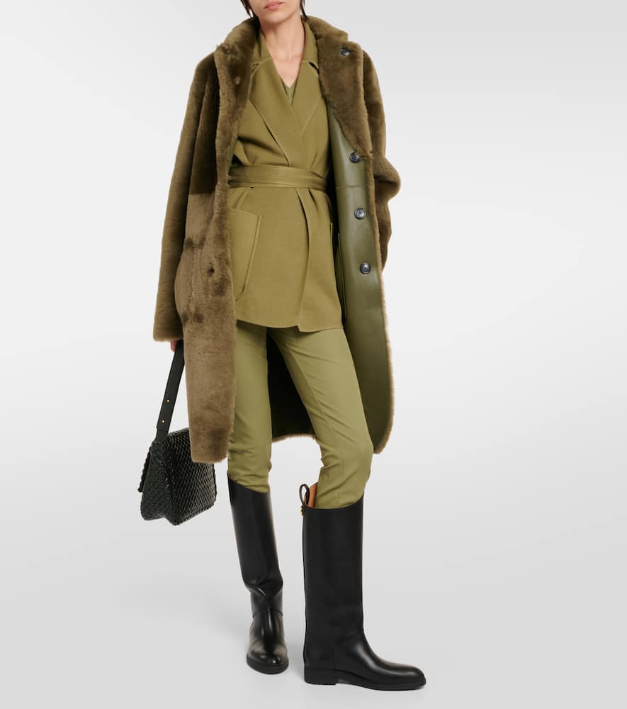 Mid-rise gabardine leggings