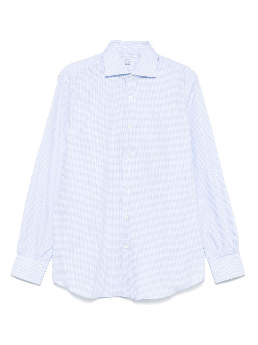 Mazzarelli patterned-jacquard shirt - Blue
