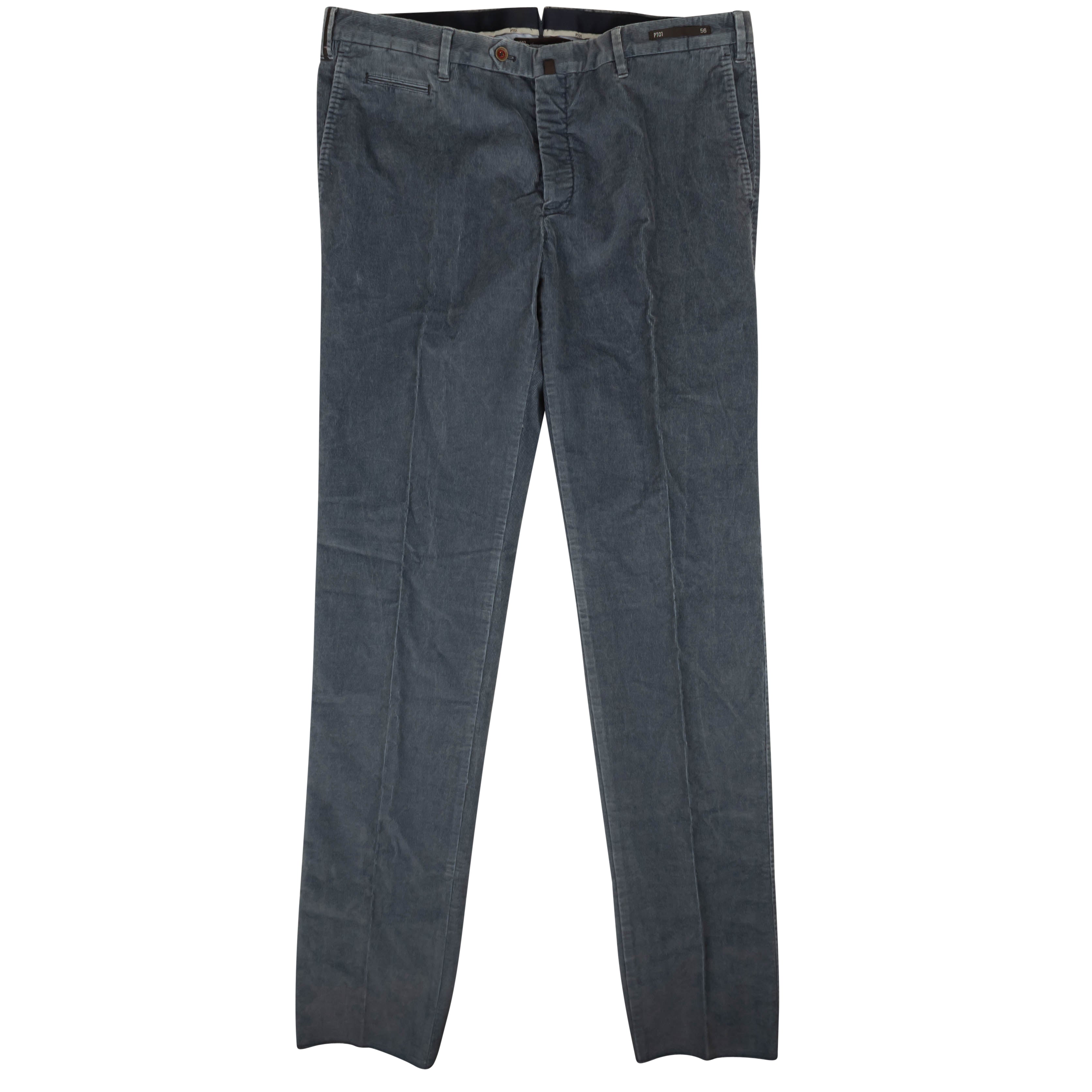 Slim Fit Stretch Corduroy Pants - Blue