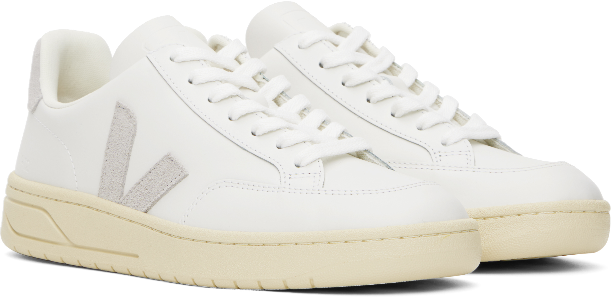 VEJA White V-12 Leather Sneakers