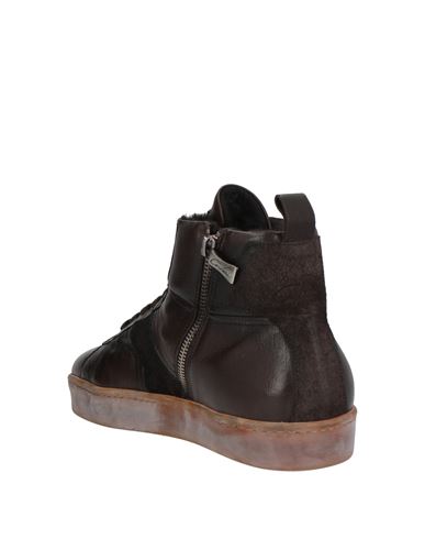 Man Sneakers Dark brown Size 10 Leather