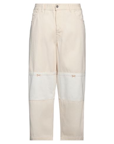 Man Jeans Ivory Size 32 Cotton