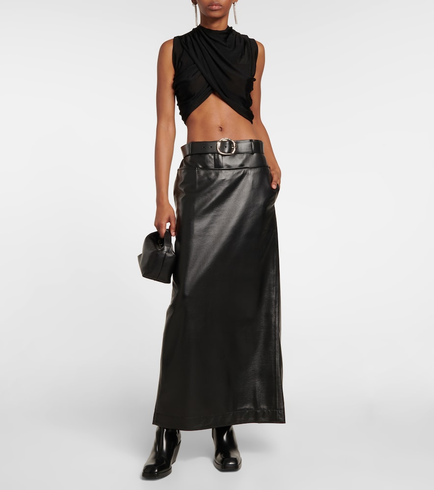 Elfi faux leather maxi skirt