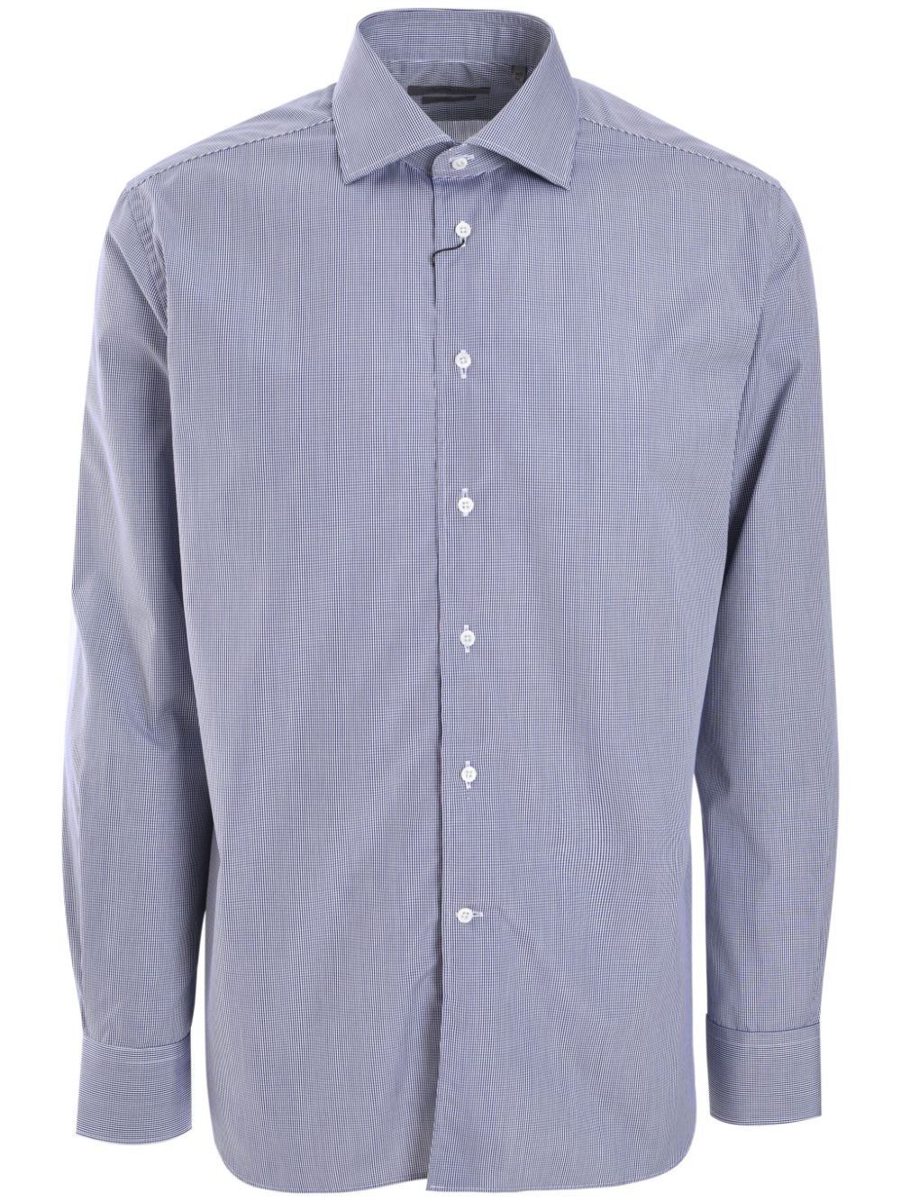 Mini-checked shirt - Blue