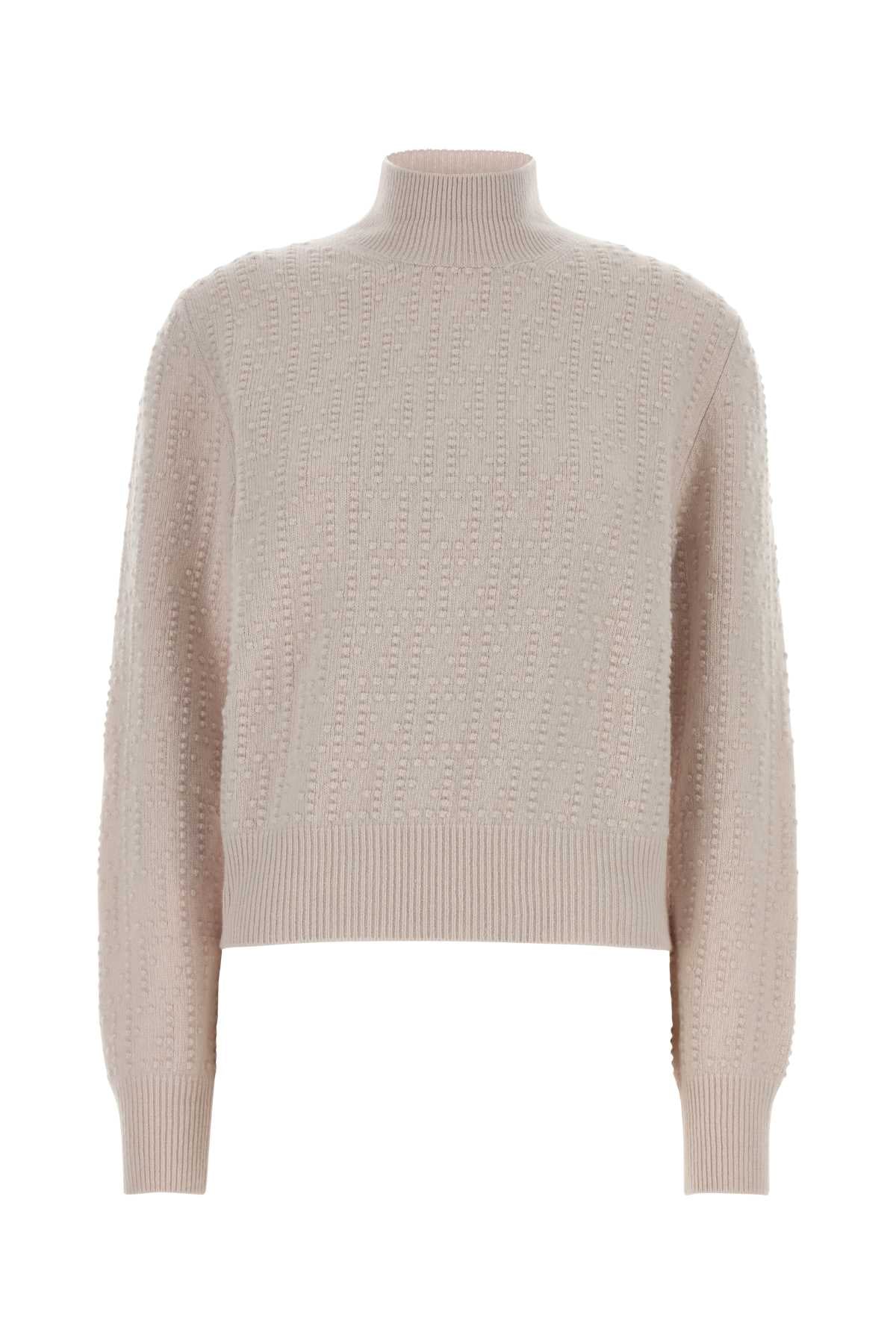 Wool-Cashmere Cable Knit Sweater — Gray