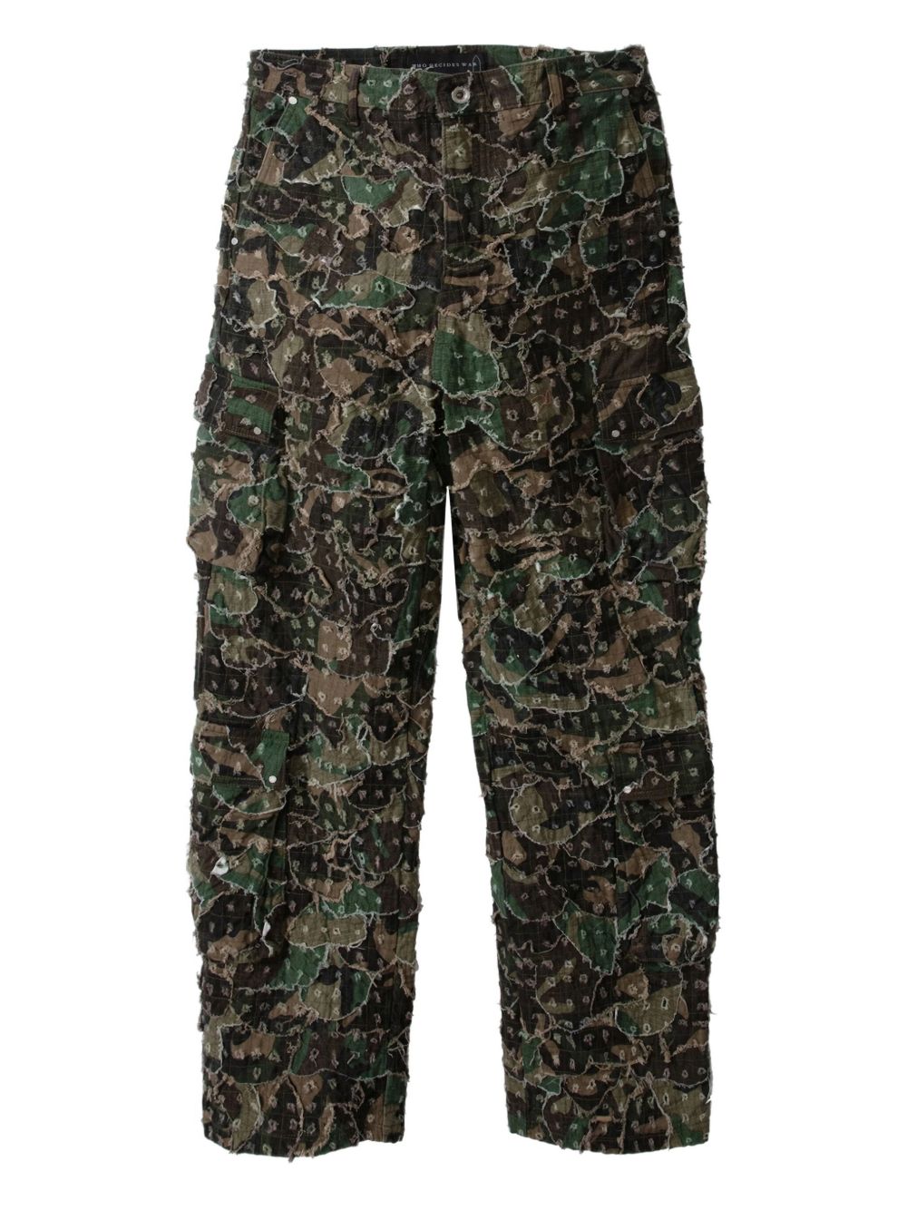 Who Decides War micro-distressed cargo pants - Green