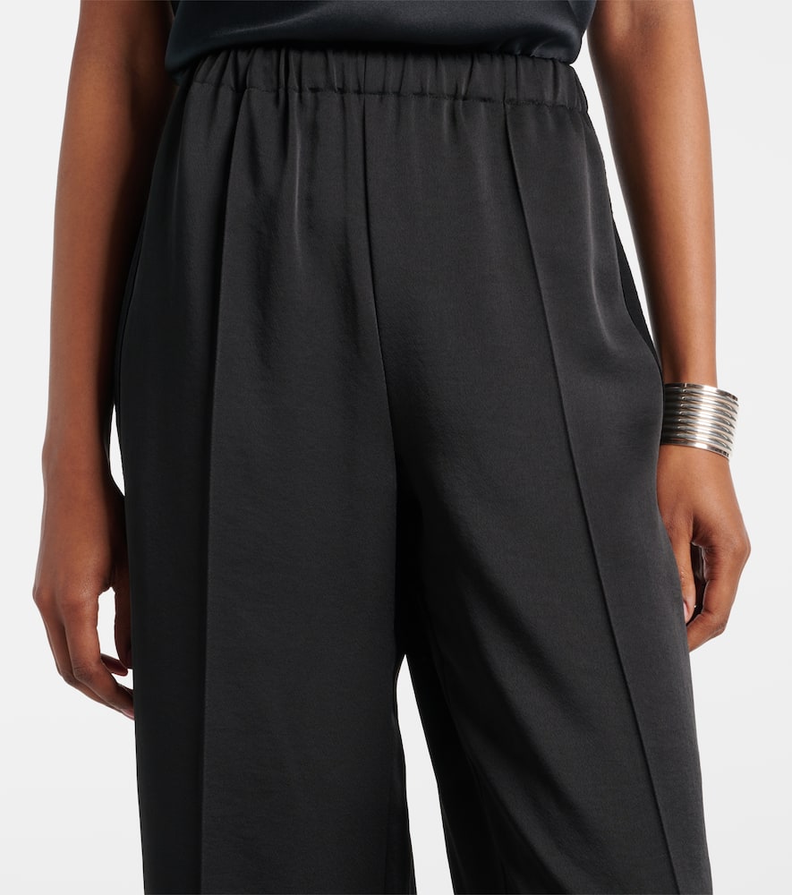 Mid-rise wide-leg pants