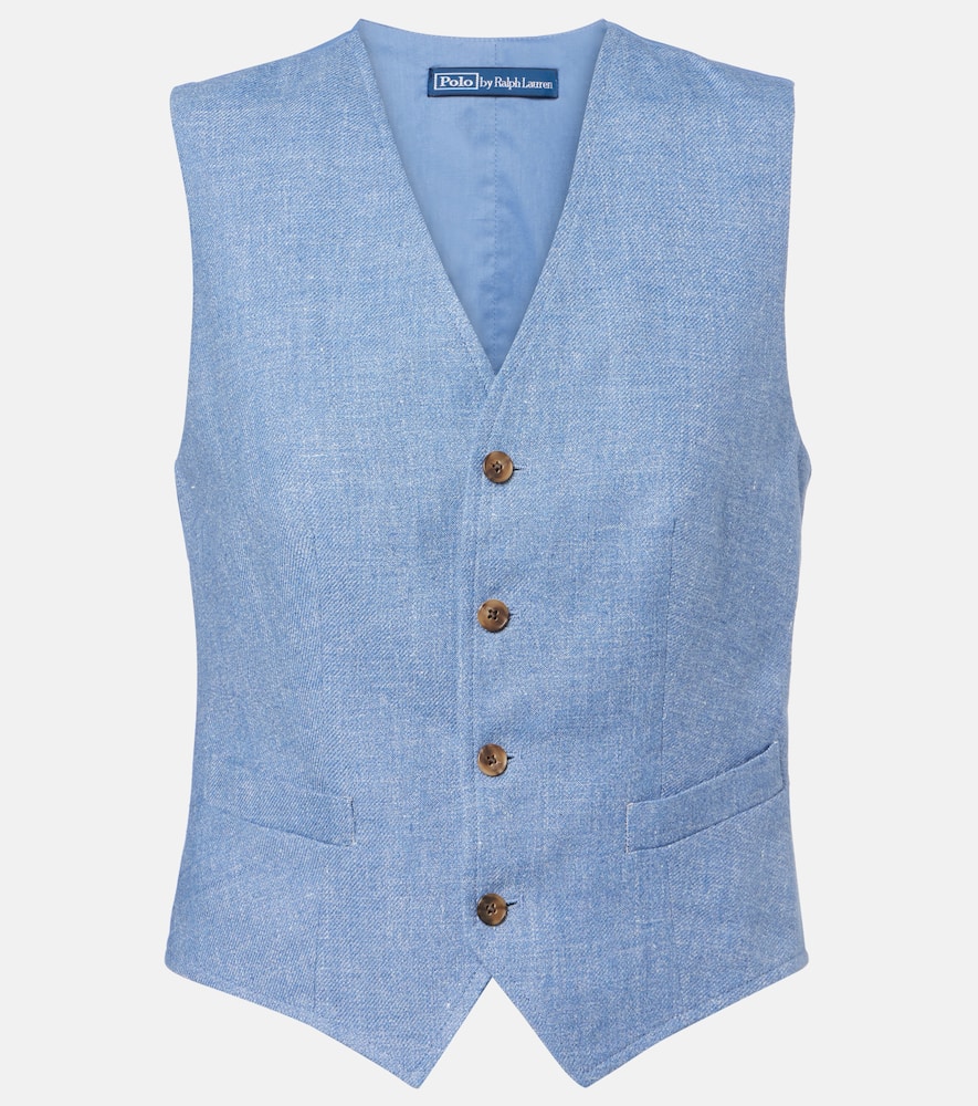 Linen and cotton twill vest