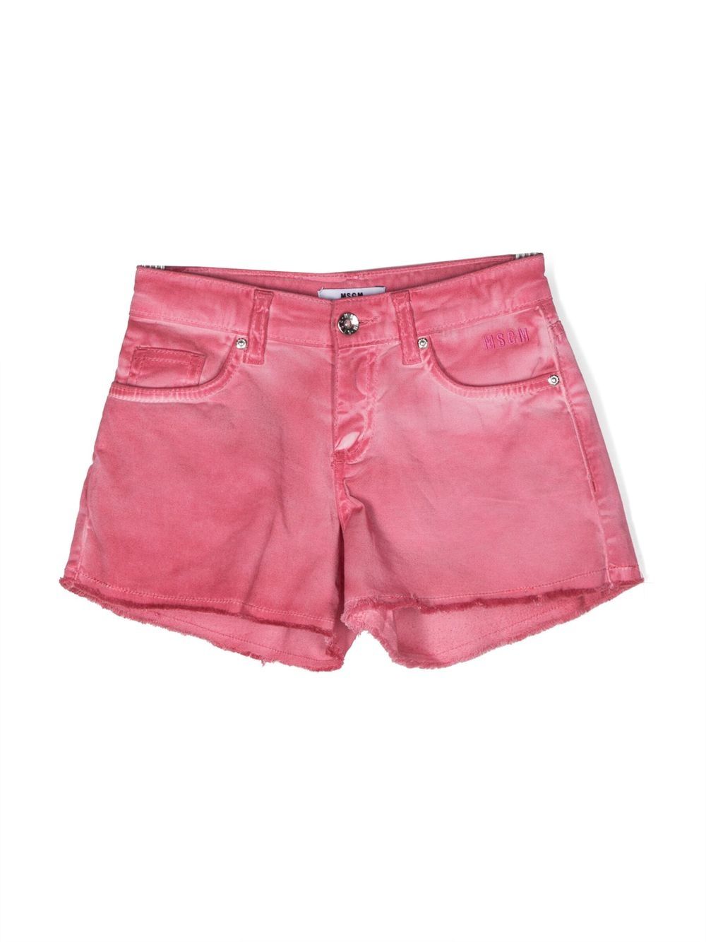 Distressed denim shorts - Pink