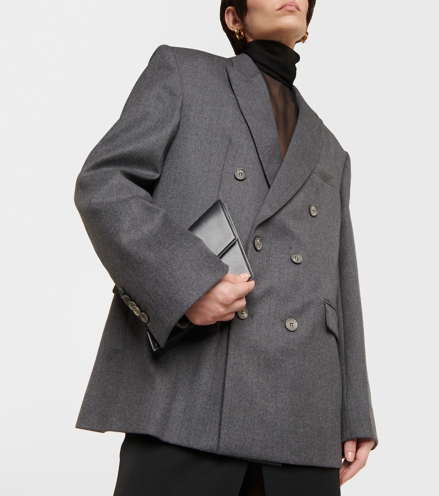 Double-breasted wool blazer