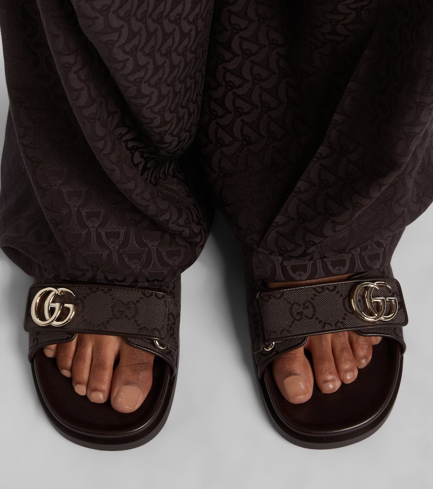 Double G GG Canvas sandals
