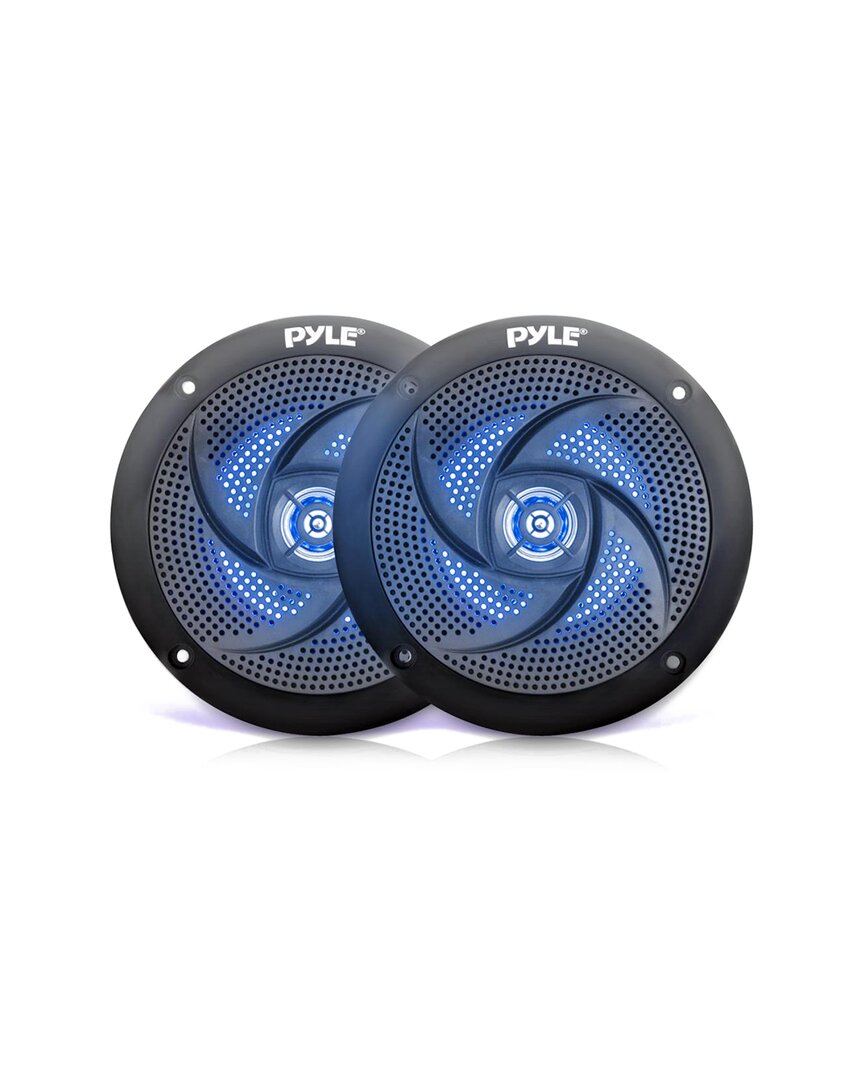 Pyle Waterproof Rated Marine Speakers with Built-In LED Lights