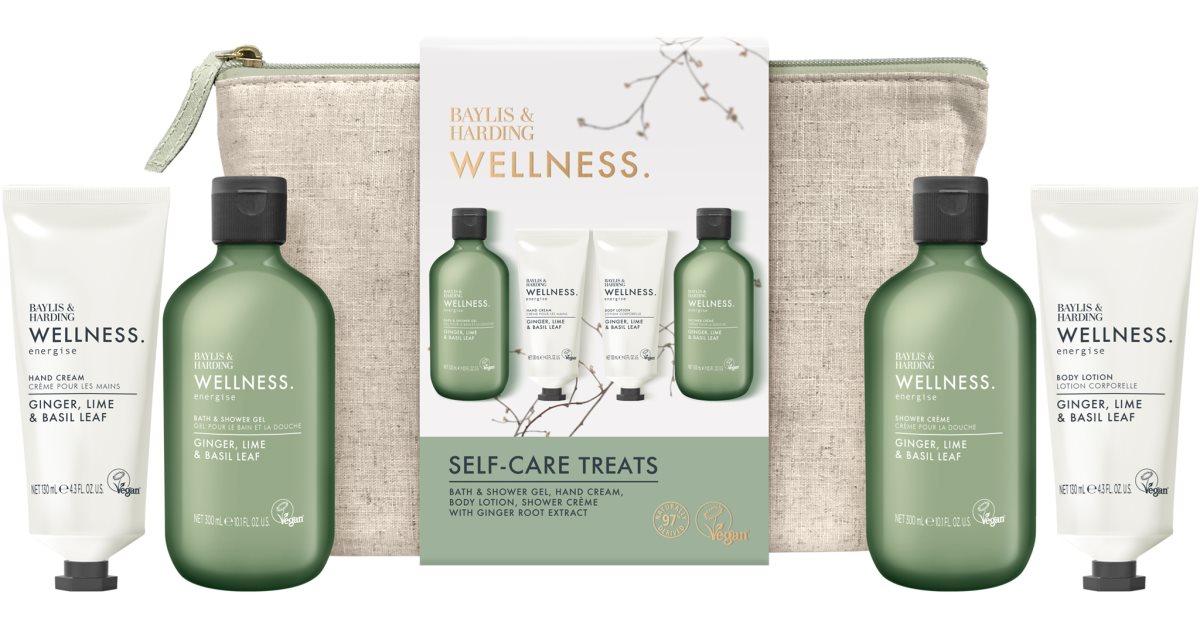 Baylis & Harding Wellness Energise Ginger, Lime & Basil Leaf — Body Set