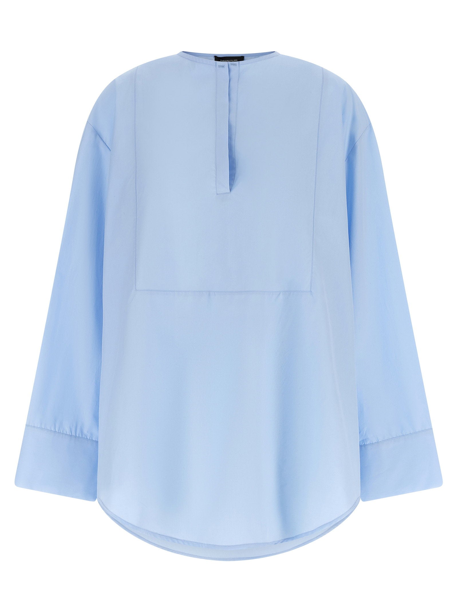 Cotton Poplin Shirt — Blue