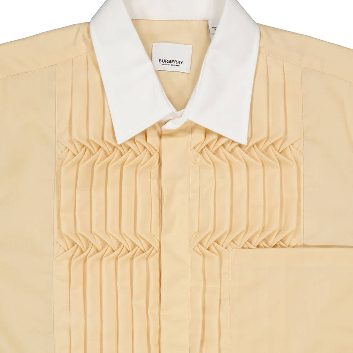 Cotton Poplin Classic Fit Pleated Bib Dress Shirt