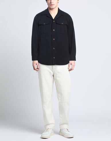 Man Shirt Midnight blue Size 40 Cotton, Nylon, Elastane