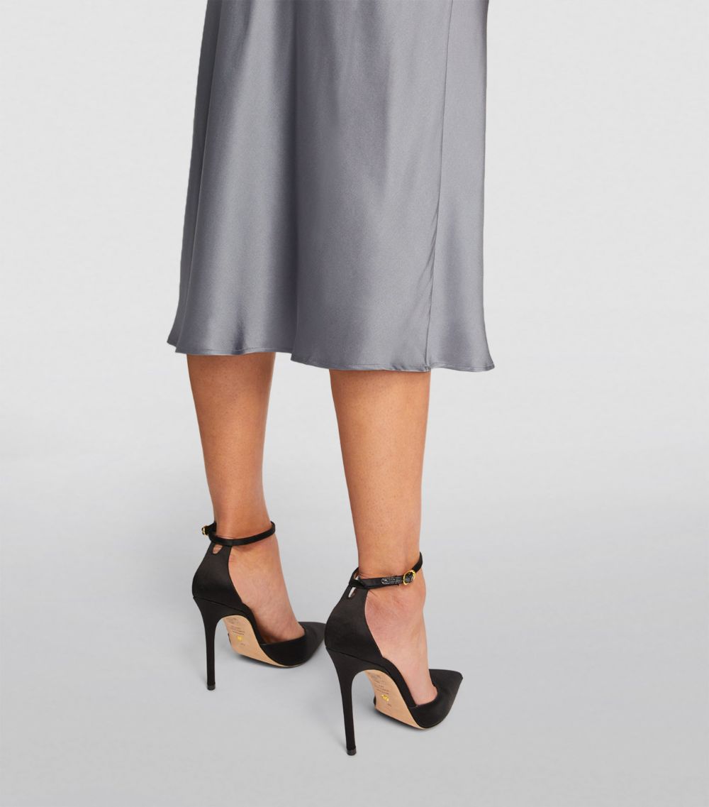 Silk Bar Midi Skirt