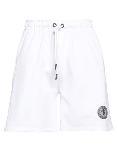 Bikkembergs Man Shorts & Bermuda Shorts White Size 36 Cotton